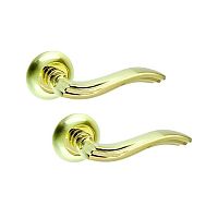 Ручки на розеті KEDR R10.063-AL PB/SB золото/матове золото